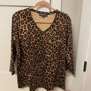 Jones New York Leopard Print Top